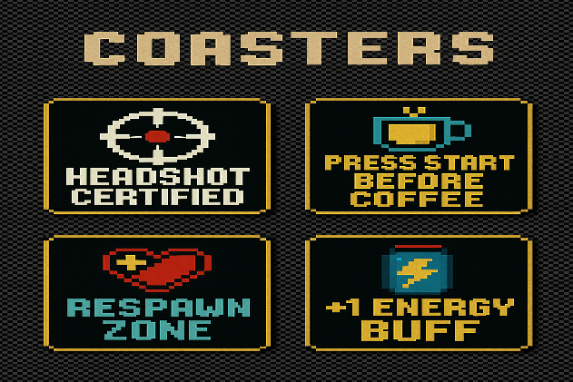 Coasters Collection – Protect Your Desk, Level Up Your Setup ☕🎮