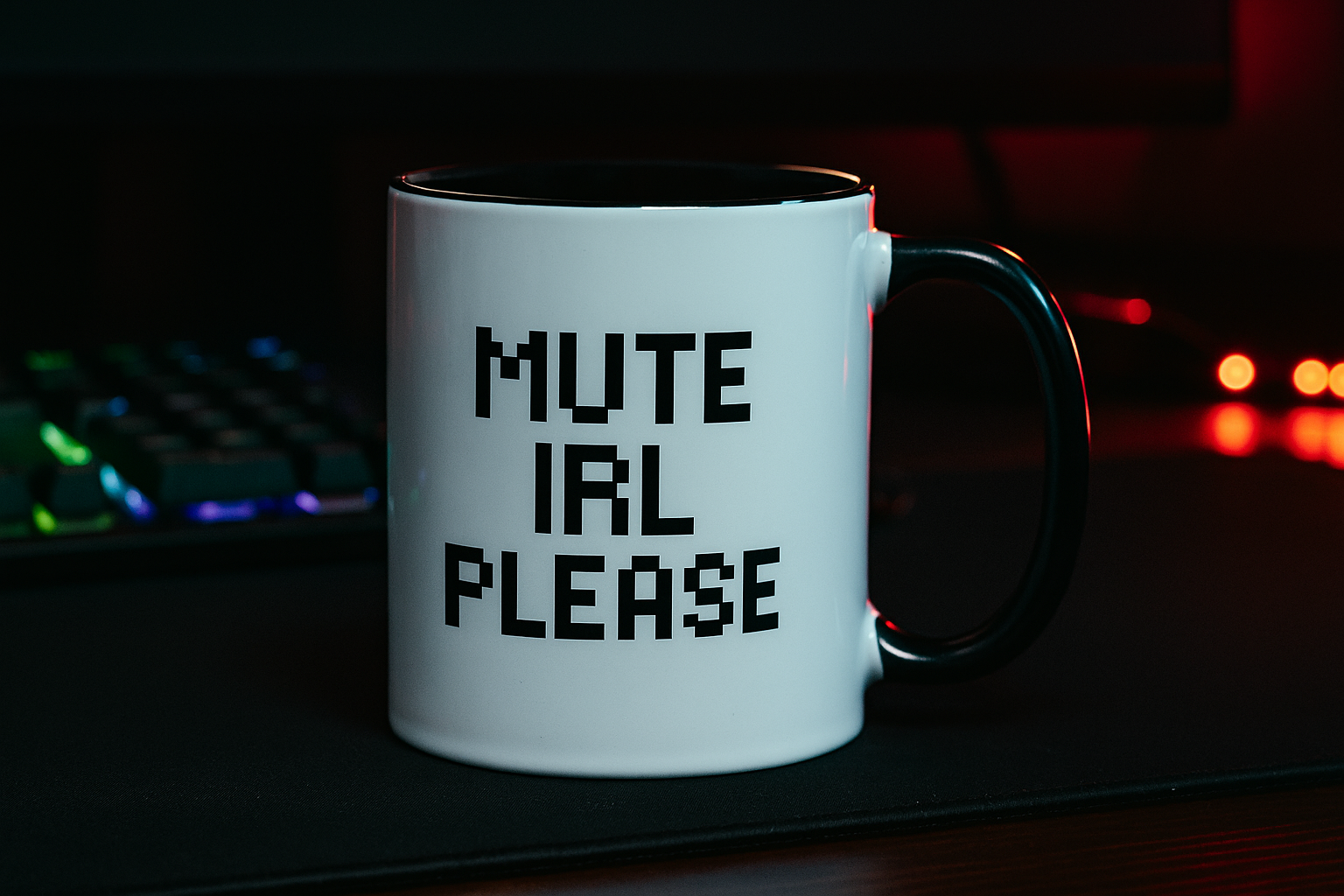 Mute IRL gamer mug – fun gift idea for gamers and developers