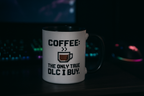 Gaming coffee mug gift – coffee the only true DLC I buy design