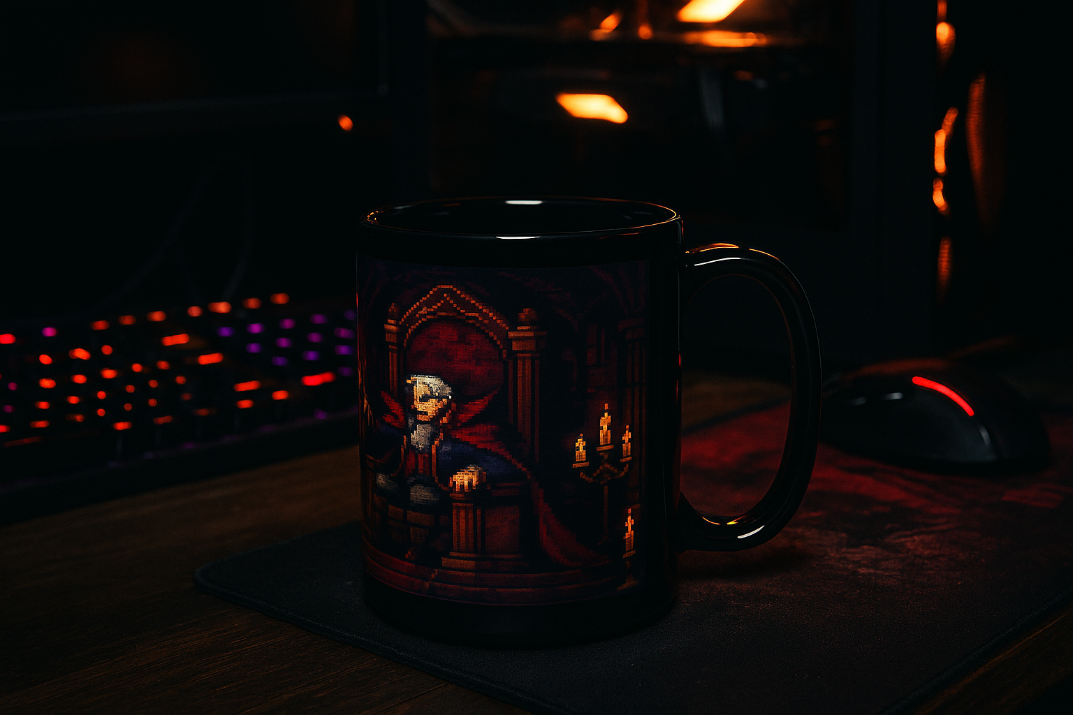 Vampire Throne – Gothic Pixel Art Mug