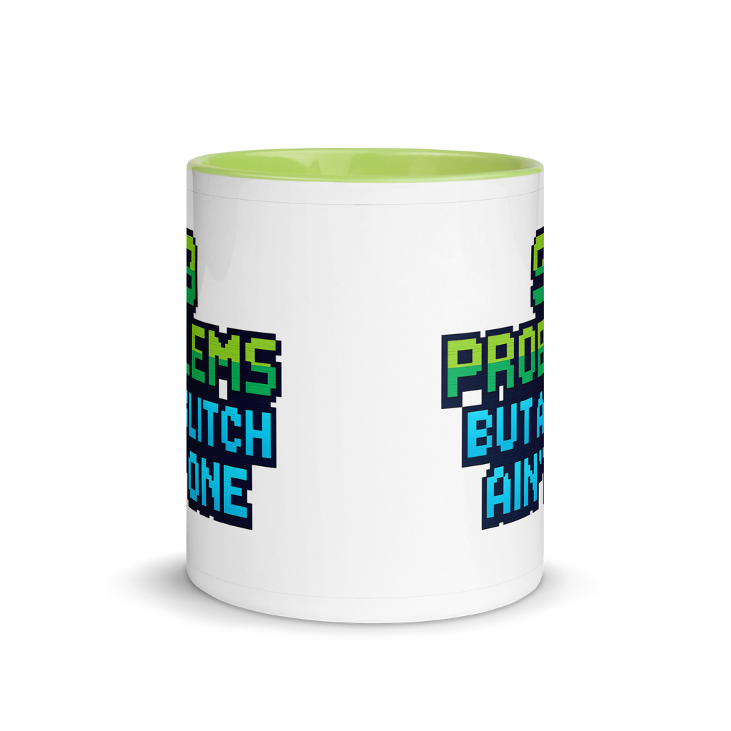Funny coder coffee mug – 99 problems but a glitch ain't one quote