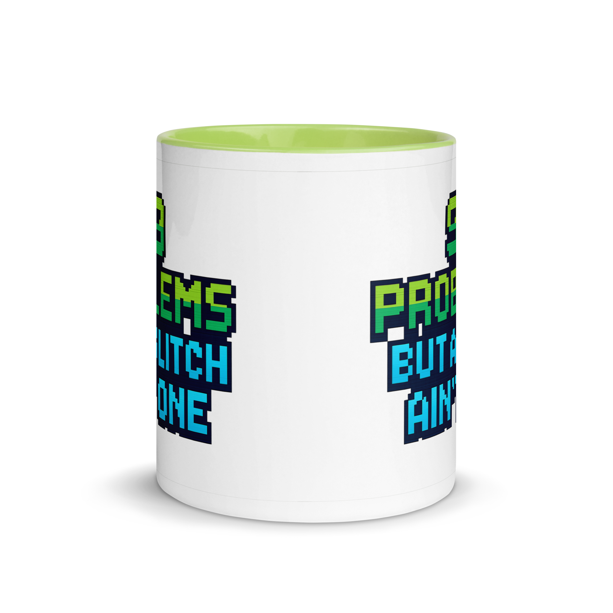 Funny coder coffee mug – 99 problems but a glitch ain't one quote