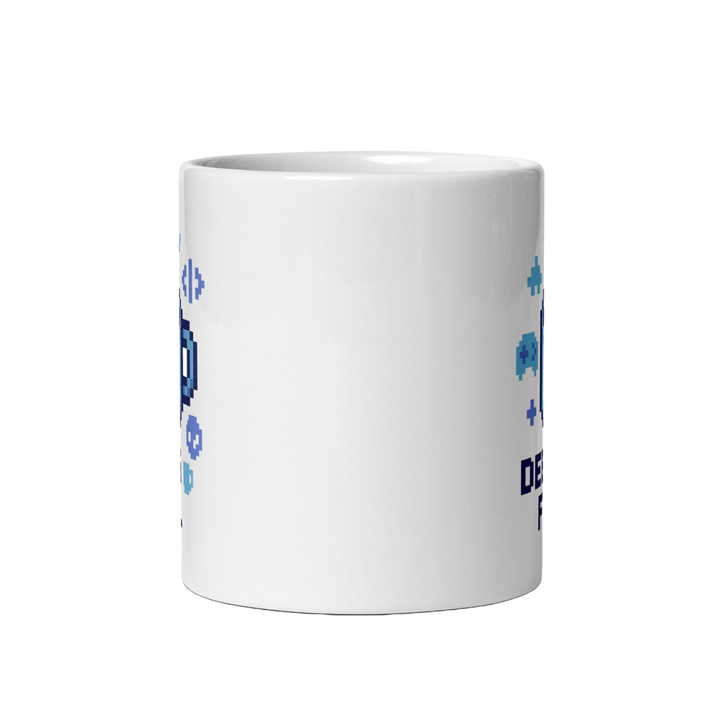 Debug Fuel Mug | Pixel Art Coffee Cup for Gamedevs & Gamers – CompileCup
