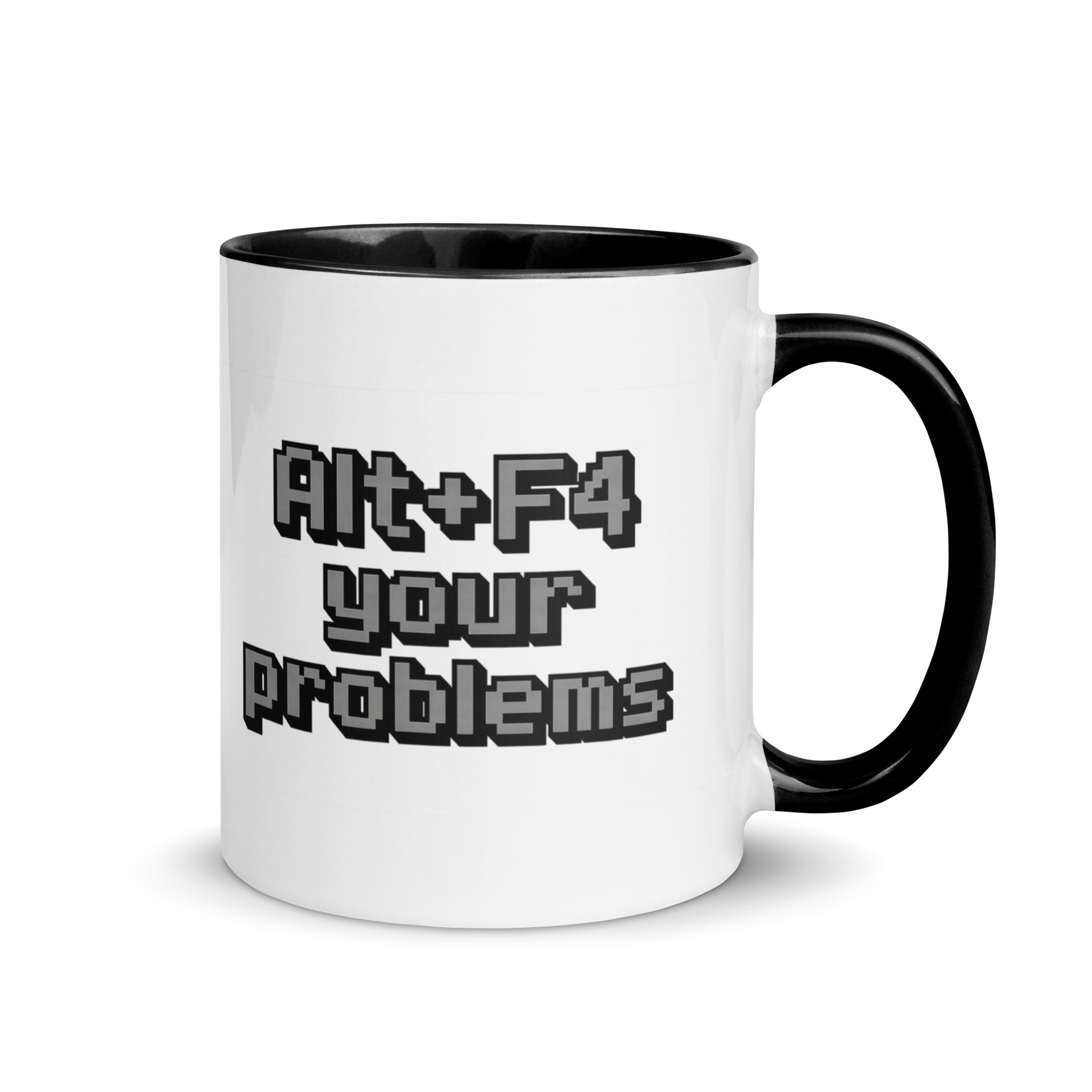 Humorous coding mug – alt+F4 your problems quote for developers