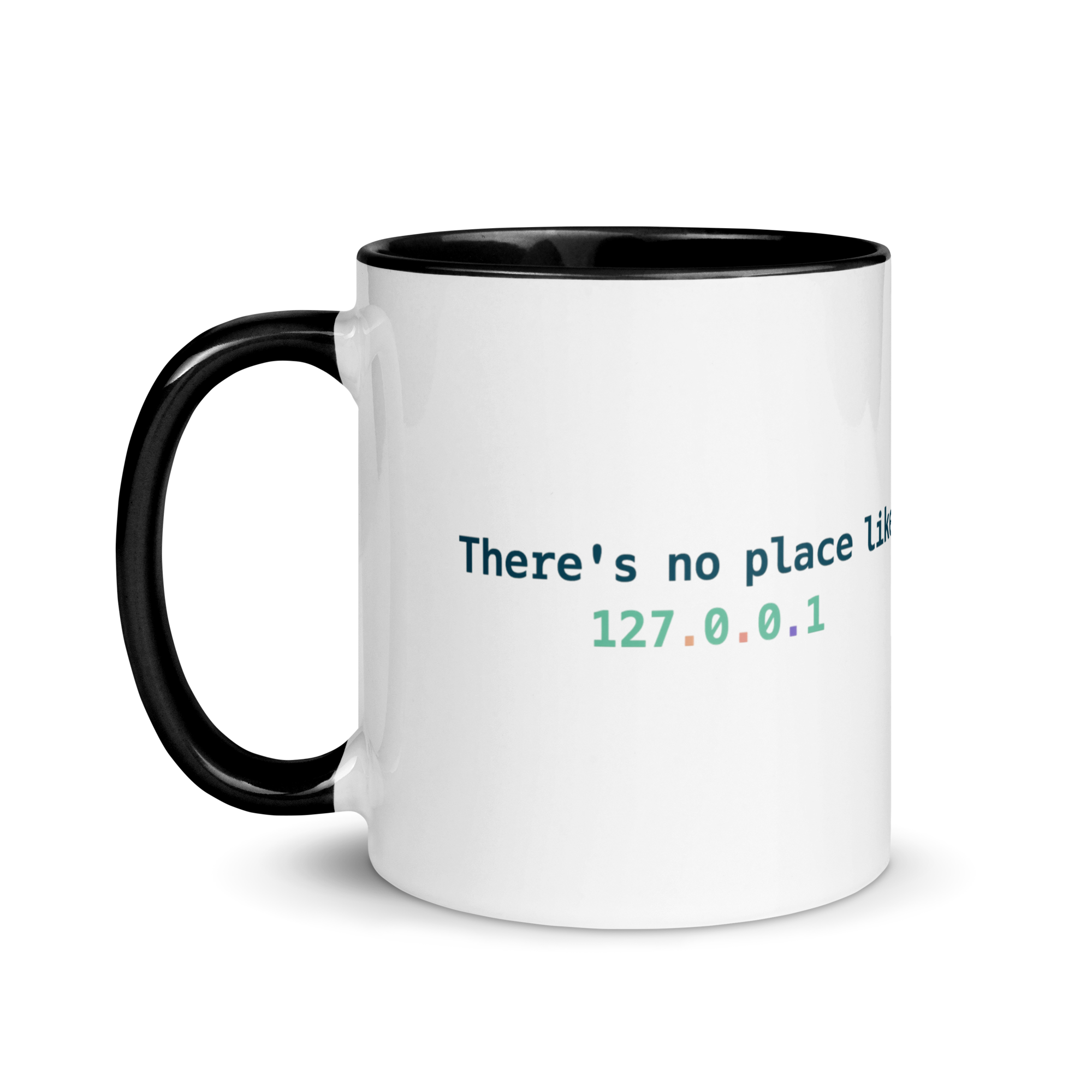 Funny programmer mug – 127.0.0.1 localhost text coffee cup