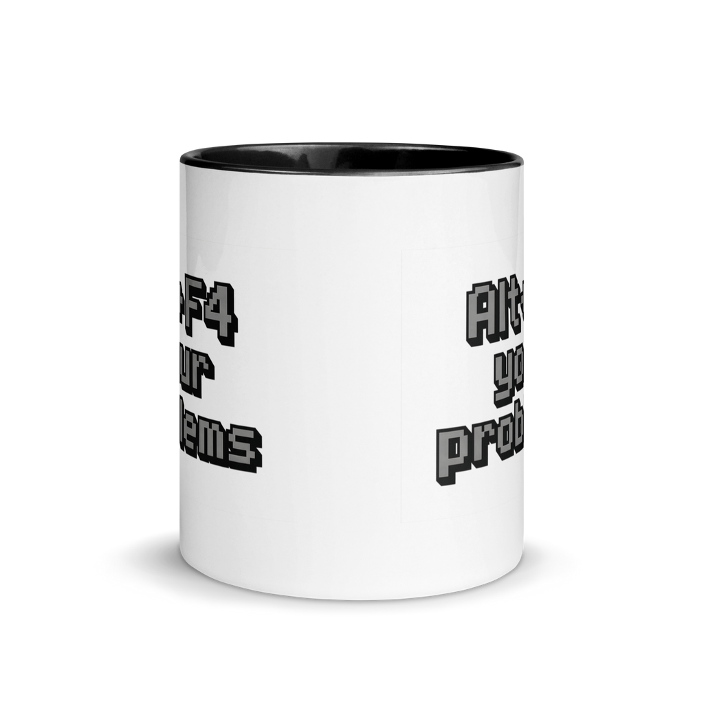 Funny programmer mug – alt+F4 text retro developer coffee cup