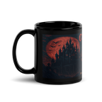 Gothic gamer mug with 16-bit vampire hunter artwork
