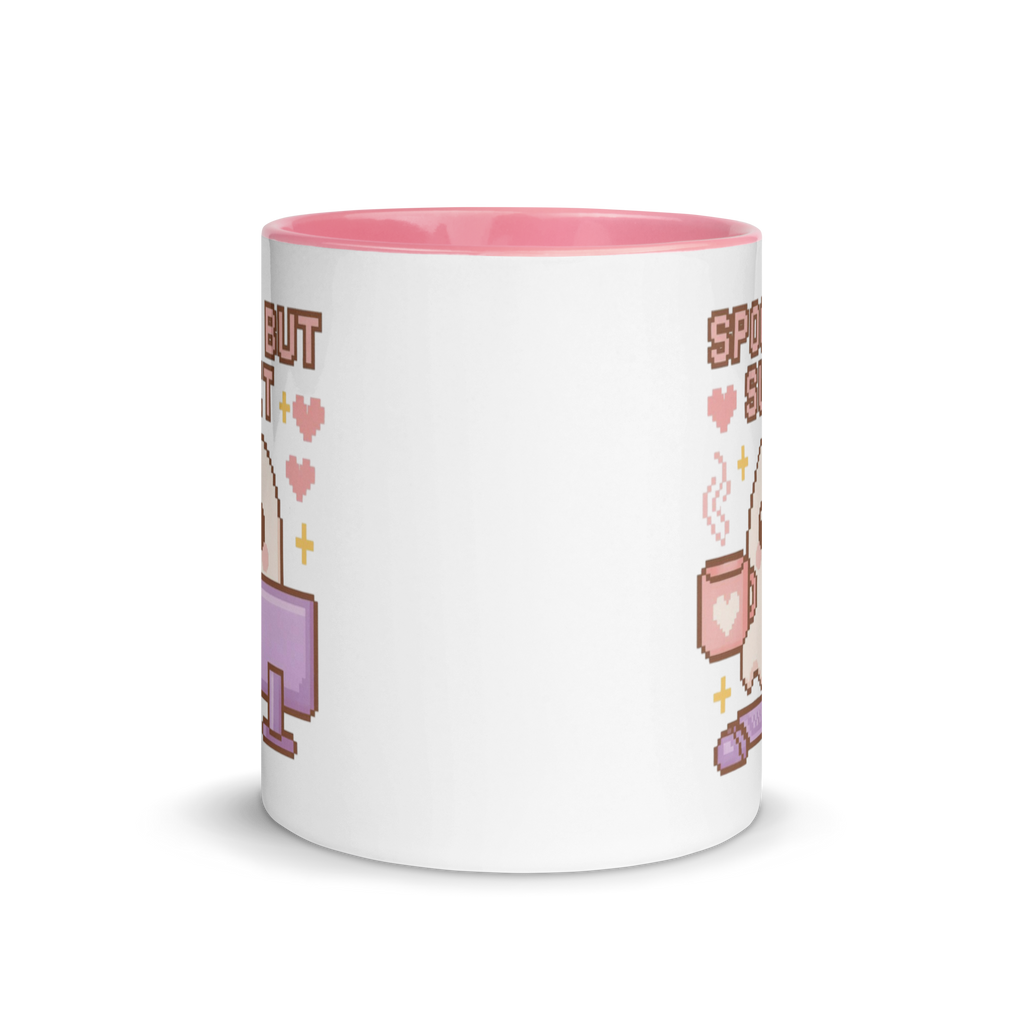Spooky but sweet pink coffee cup for gamers