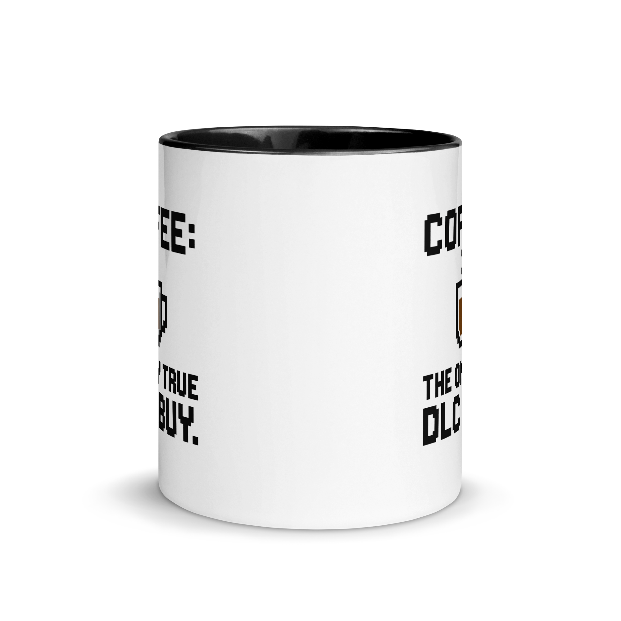 Gamer coffee mug with DLC quote – perfect gift for coffee lovers