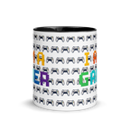 Retro pixel art mug for gamers – I Am a Gamer design with controllers