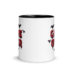 Halloween coffee mug for gamers – pixel art Game Over lettering