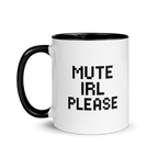 Funny gamer coffee mug – mute IRL please quote design