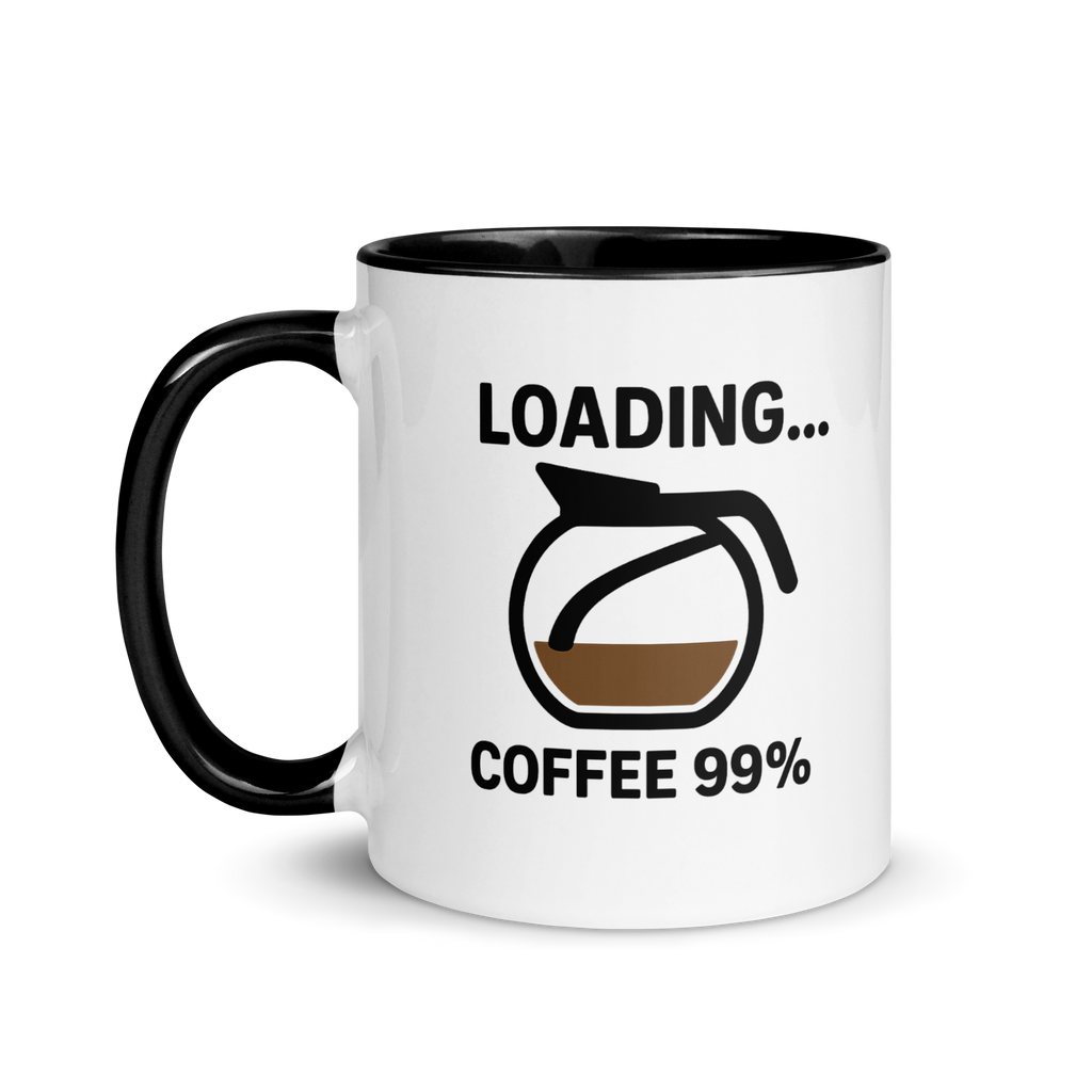 Funny loading coffee mug – retro gamer design gift idea