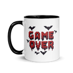 "Game Over" pixel art Halloween mug – dripping blood letters design