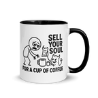Sell your soul for a cup of coffee mug – dark gamer humor design