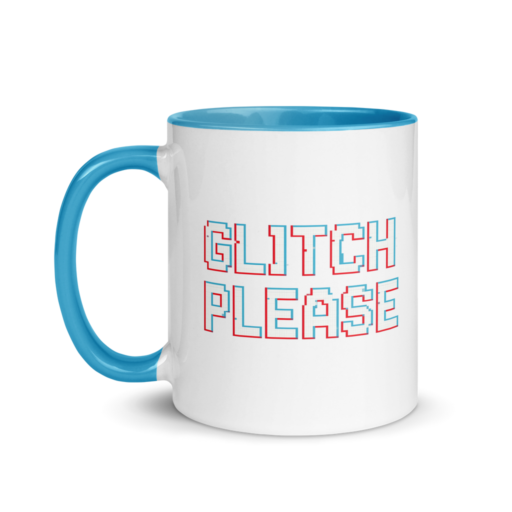 Retro gamer coffee mug with glitch please text – fun gift idea