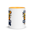 Pixel art gamer mug – GG good grind design with gaming symbols