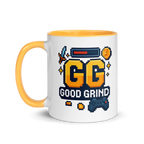 Funny gamer coffee mug – good grind pixel art retro design