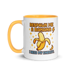 Funny pixel art banana gamer mug – humorous energy coffee cup