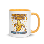Respawn me a banana pixel art mug – funny gamer coffee cup