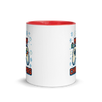 Festive gamer coffee mug – pixel art Christmas design with retro controller