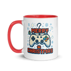 Christmas gamer mug in pixel art style – perfect holiday coffee cup gift